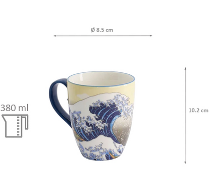 Mug Kawaii Hokusai " grande vague de Kanagawa "