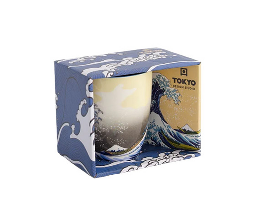 Mug Kawaii Hokusai " grande vague de Kanagawa "