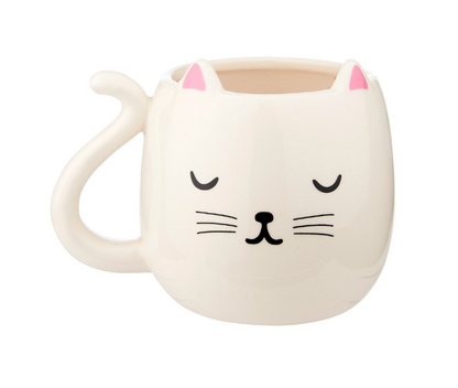 Tasse / Mug chat mignon blanc