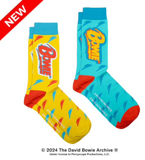 Lot de 2 paires de chaussettes David Bowie éclair rock