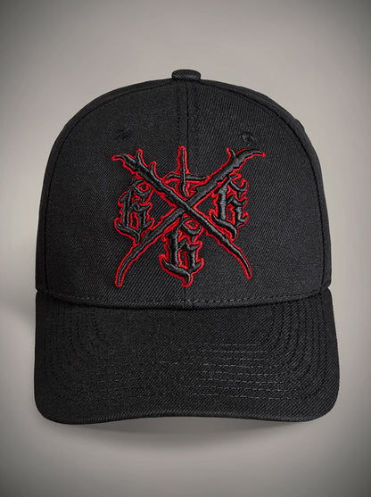 Casquette Hyraw 666 rouge et noir