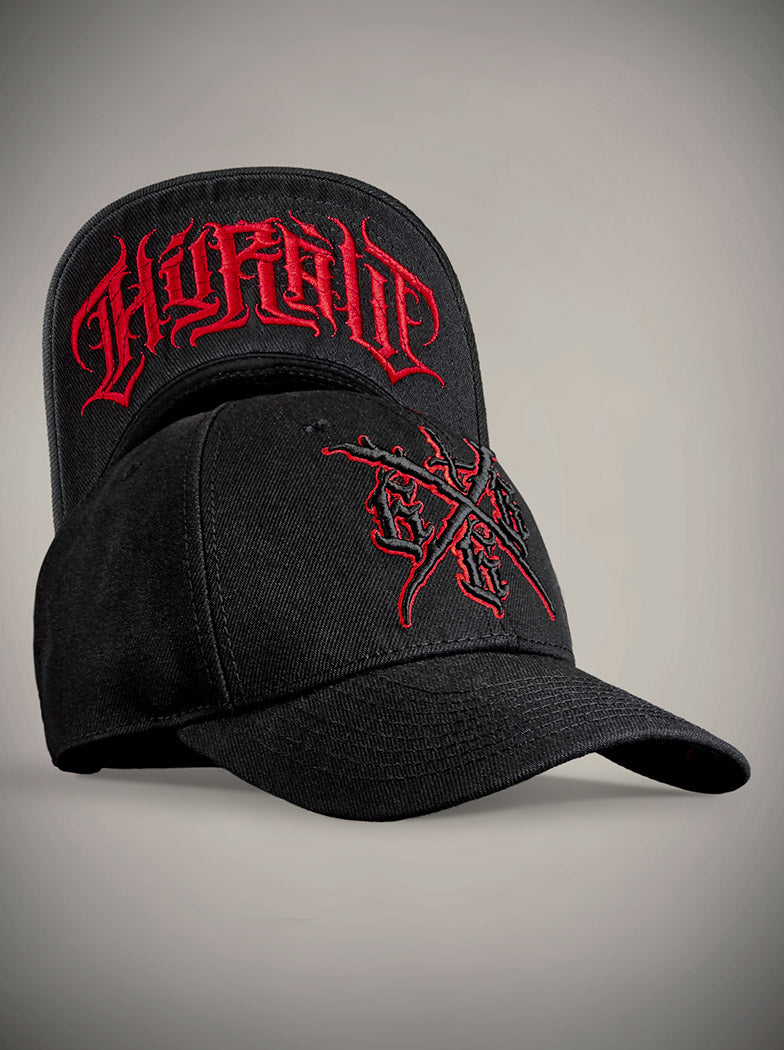 Casquette Hyraw 666 rouge et noir