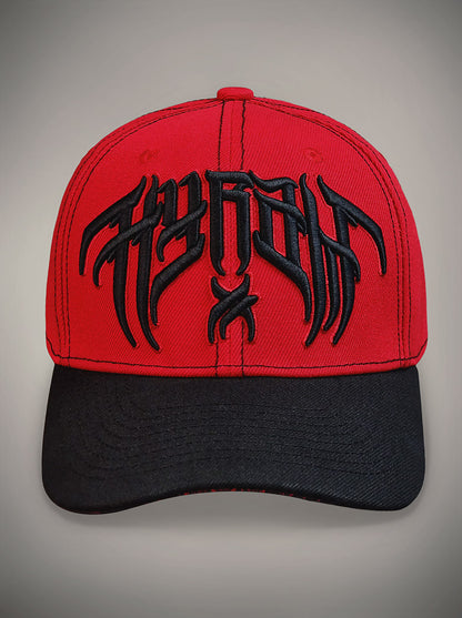 Casquette HELLBAT rouge et noir chauve souris démoniaque