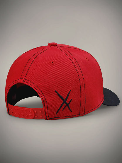 Casquette HELLBAT rouge et noir chauve souris démoniaque
