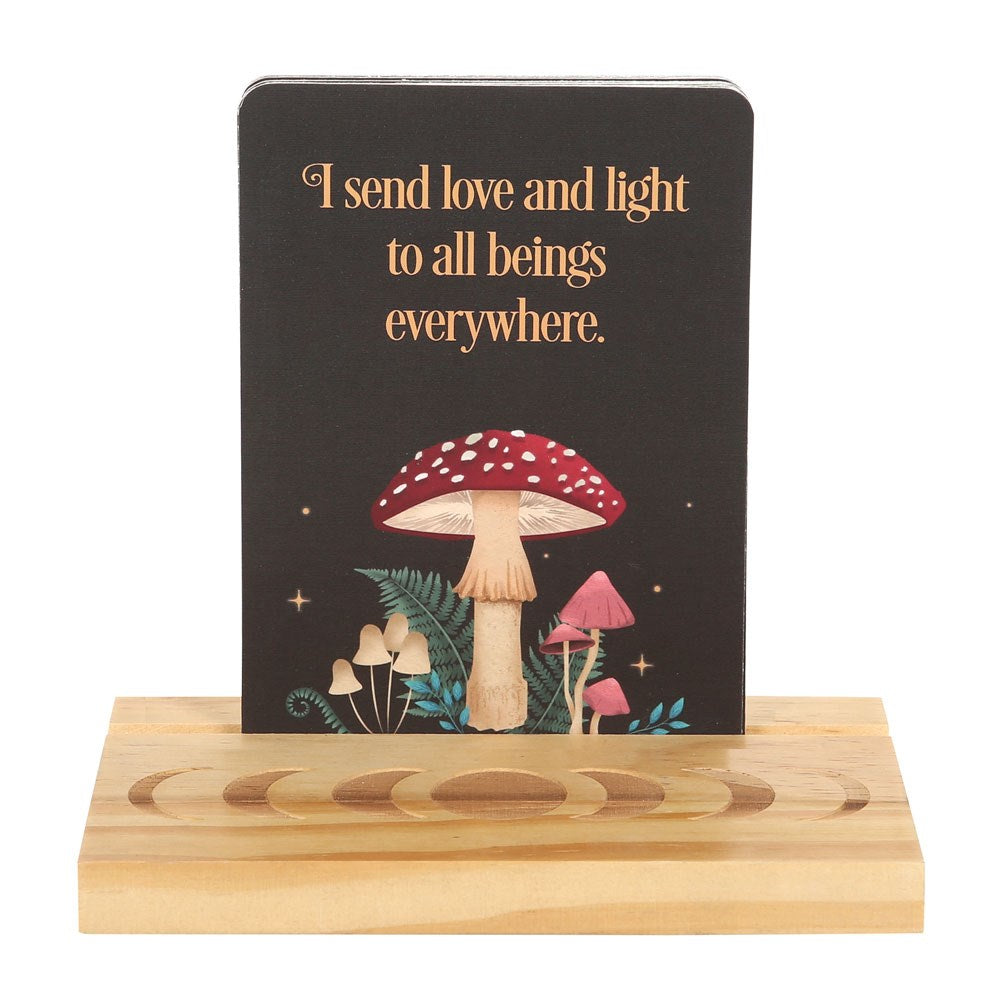 Affirmation Cards with Wooden Stand Dark Forest