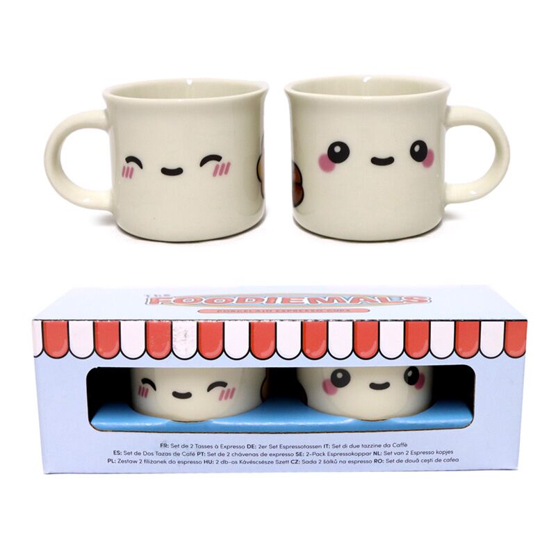 Ensemble de 2 Tasses à Expresso kawaii