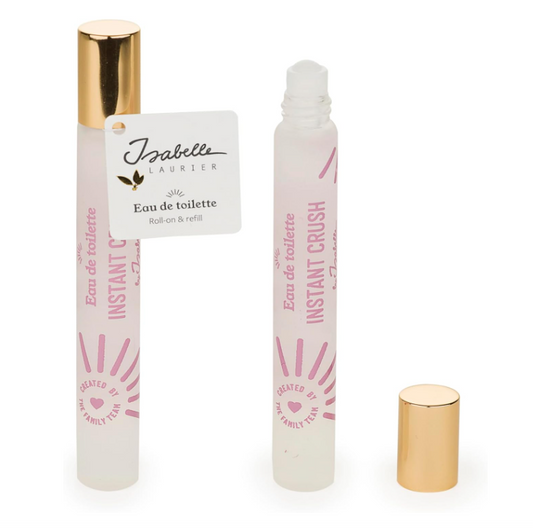 Eau de toilette pour femme et ados - Parfum de poche Roll on INSTANT CRUSH - Format voyage 10ml - Made in France isabelle Laurier