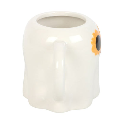 Tasse / mug fantome des année 60 groovy avec lunette de soleil fleur