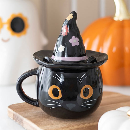 DEFAUT Mug / tasse chat avec son chapeau de sorcière