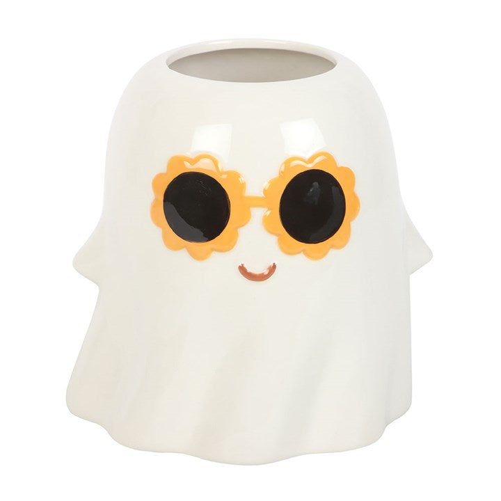 Pot de fleur fantome avec lunette fleur année 60 groovy