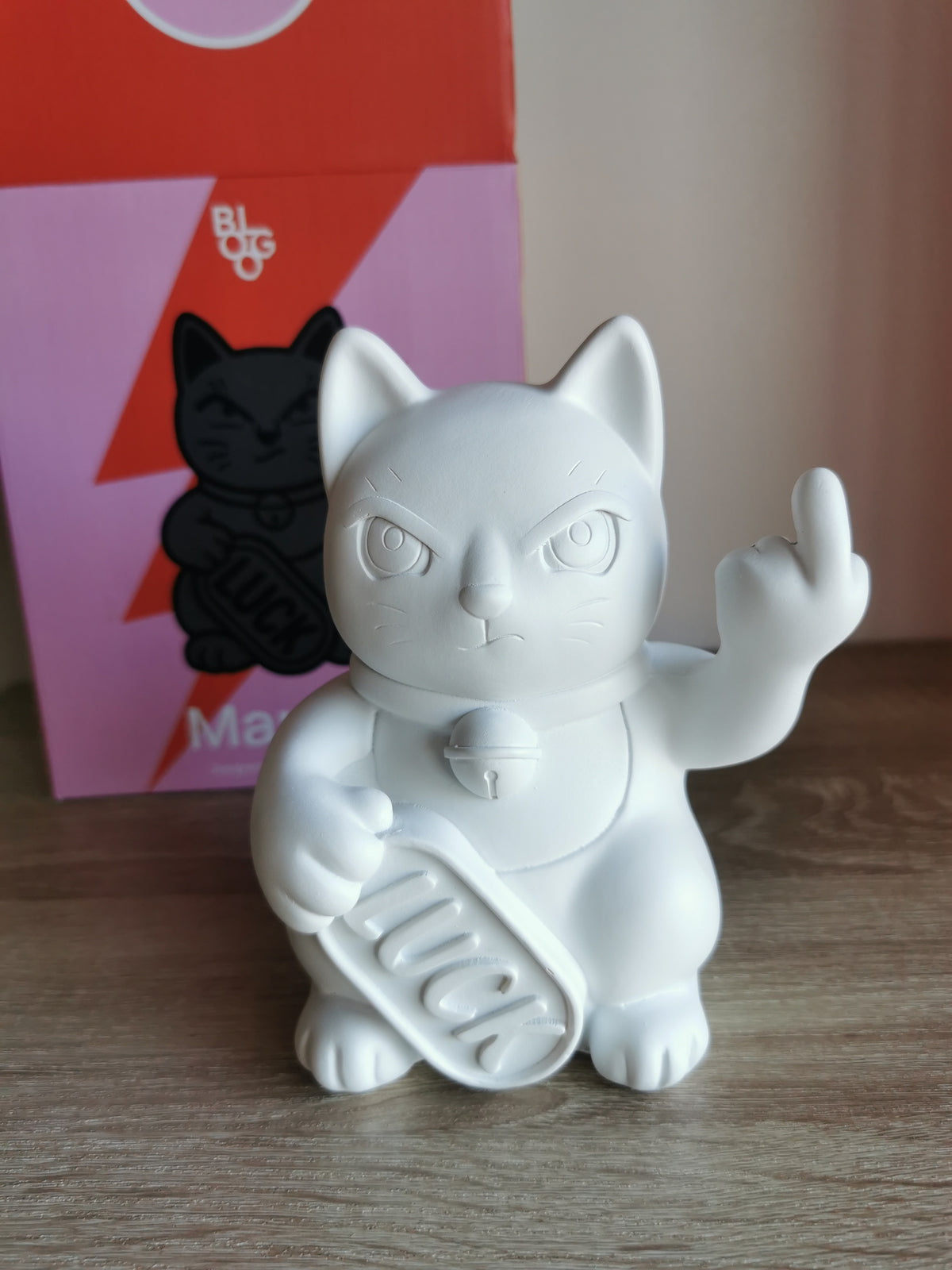( Défaut ) Petite figurine de chat chanceux blanc maki neko fuck