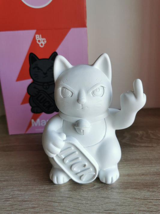 ( Défaut ) Petite figurine de chat chanceux blanc maki neko fuck