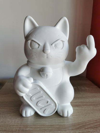 ( Défaut ) grande figurine de chat chanceux blanc maki neko fuck