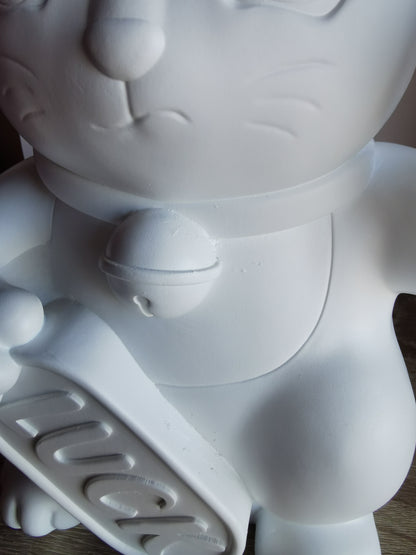 ( Défaut ) grande figurine de chat chanceux blanc maki neko fuck