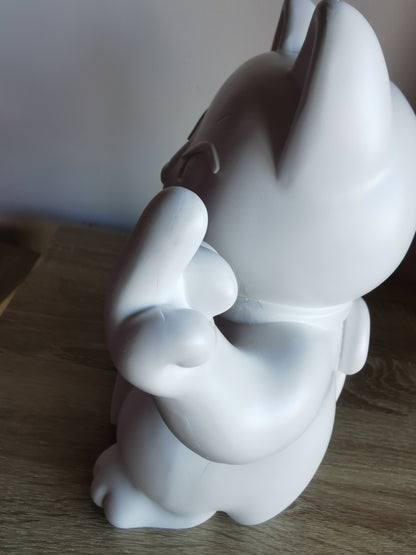 ( Défaut ) grande figurine de chat chanceux blanc maki neko fuck
