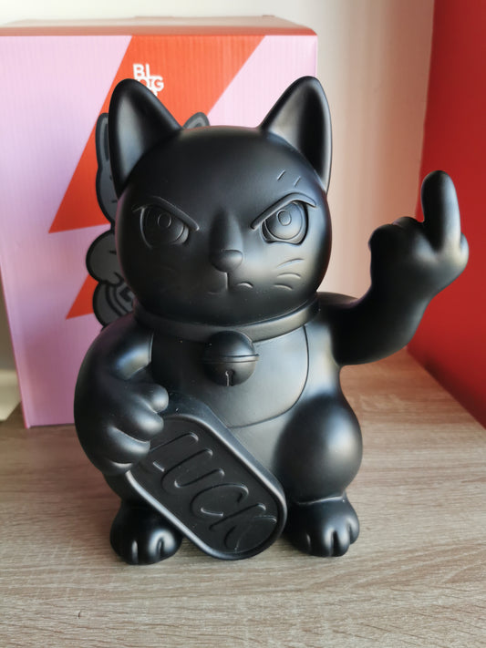 ( Défaut ) grande figurine de chat chanceux noir maki neko fuck
