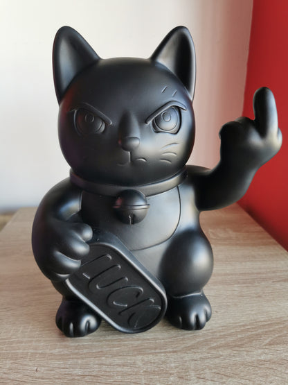( Défaut ) grande figurine de chat chanceux noir maki neko fuck