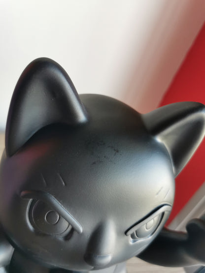( Défaut ) grande figurine de chat chanceux noir maki neko fuck