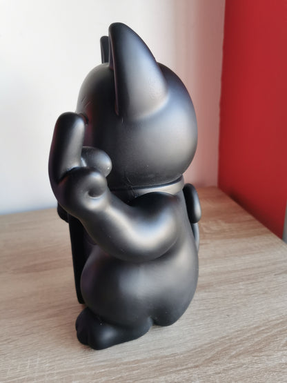 ( Défaut ) grande figurine de chat chanceux noir maki neko fuck