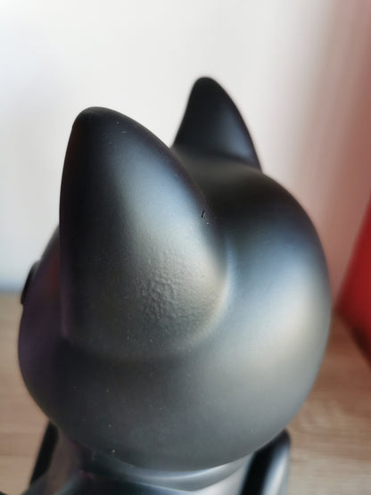 ( Défaut ) grande figurine de chat chanceux noir maki neko fuck