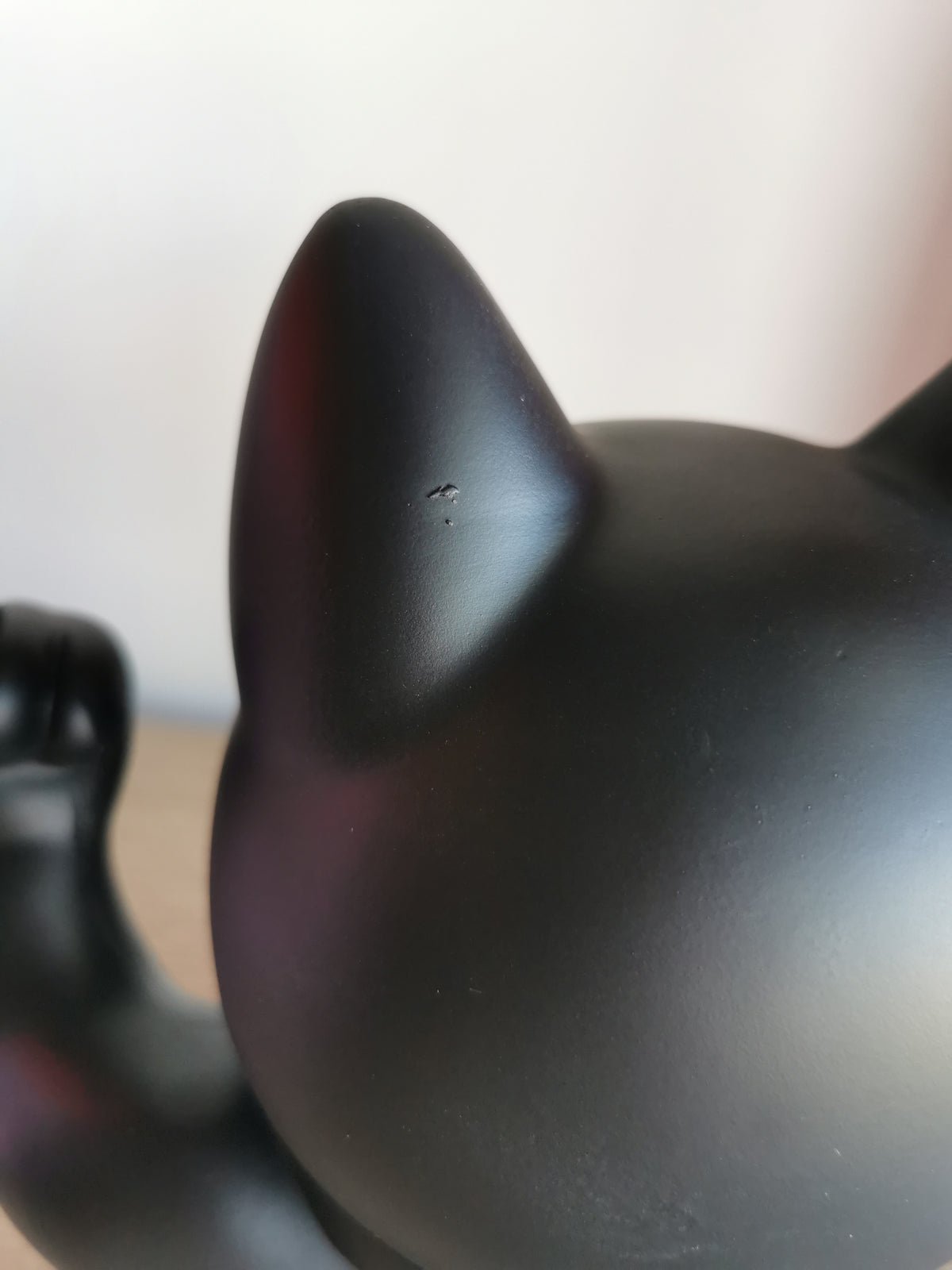 ( Défaut ) grande figurine de chat chanceux noir maki neko fuck