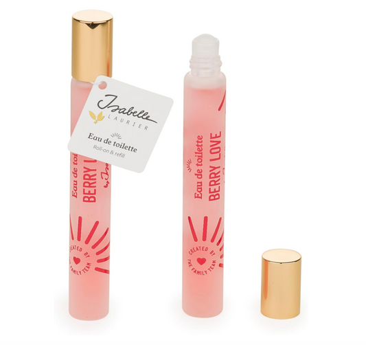 ISABELLE LAURIER - Eau de toilette pour femme - Parfum de poche Roll on BERRY LOVE - Format voyage 10ml - Made in France