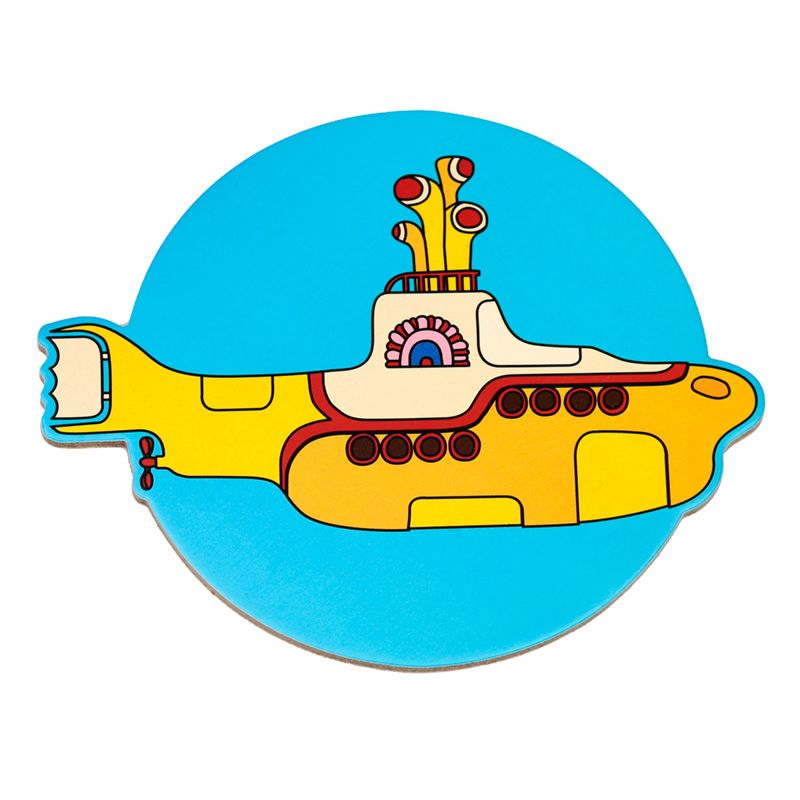 Lot de 4 Dessous de Verre - The Beatles Yellow Submarine