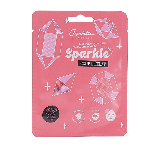 Masque tissu pour visage " coup d'éclat " Sparkle–Bearberry - Isabelle Laurier