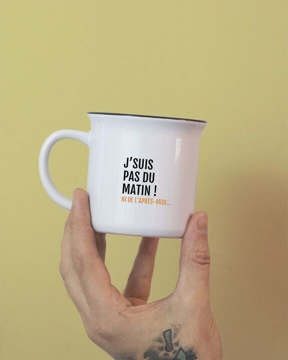 Mug " J'suis pas du Matin "