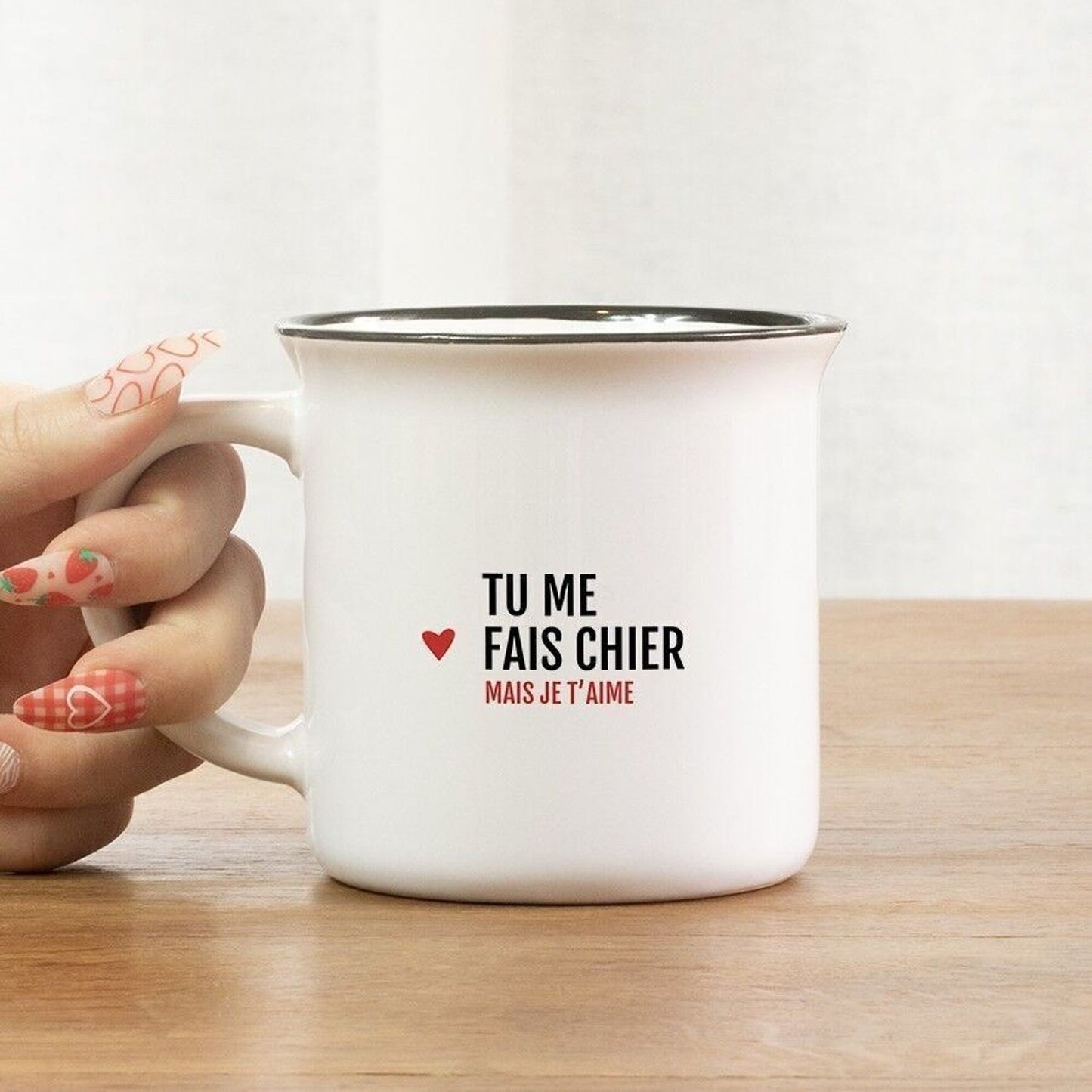 Mug " Tu me fais chier mais je t'aime "