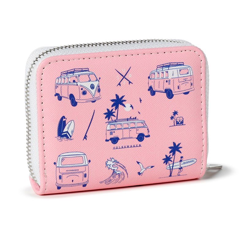 Petit Porte-monnaie à Fermeture Eclair Volkswagen - Van Bus VW T1 Bus