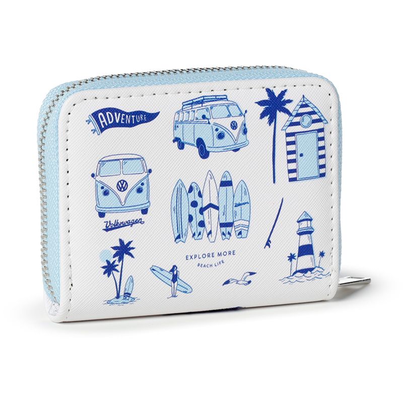 Petit Porte-monnaie à Fermeture Eclair Volkswagen - Van Bus VW T1 Bus