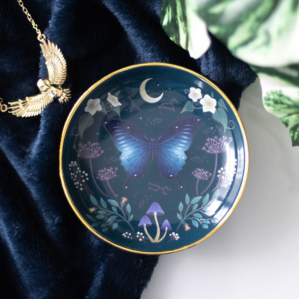 Plat a bibelot papillon de nuit lune