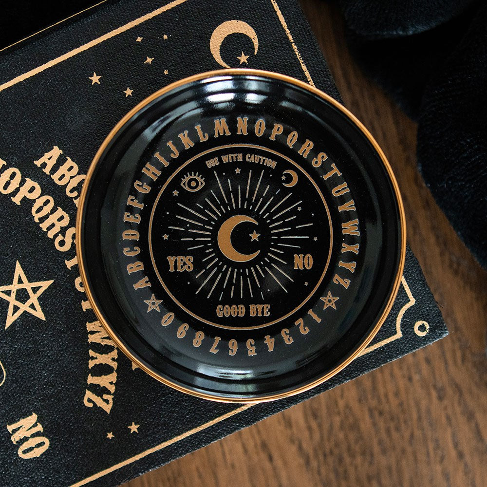 Plat à bibelots rond noir pour plateau parlant ouija