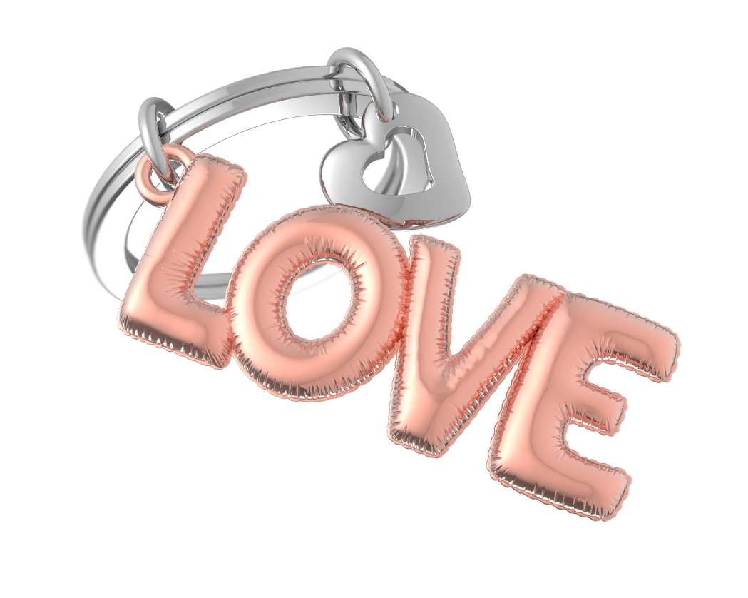 Porte clé metalmorphose fun love 3D en métal massif original