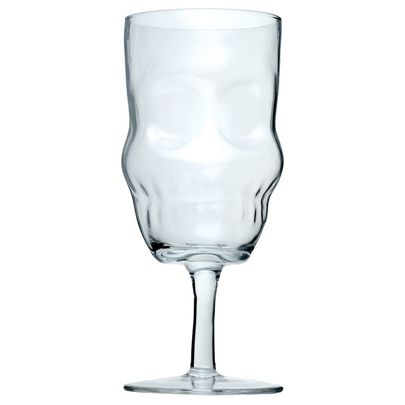 Lot de 2 Verres à Vin en Verre - Crâne