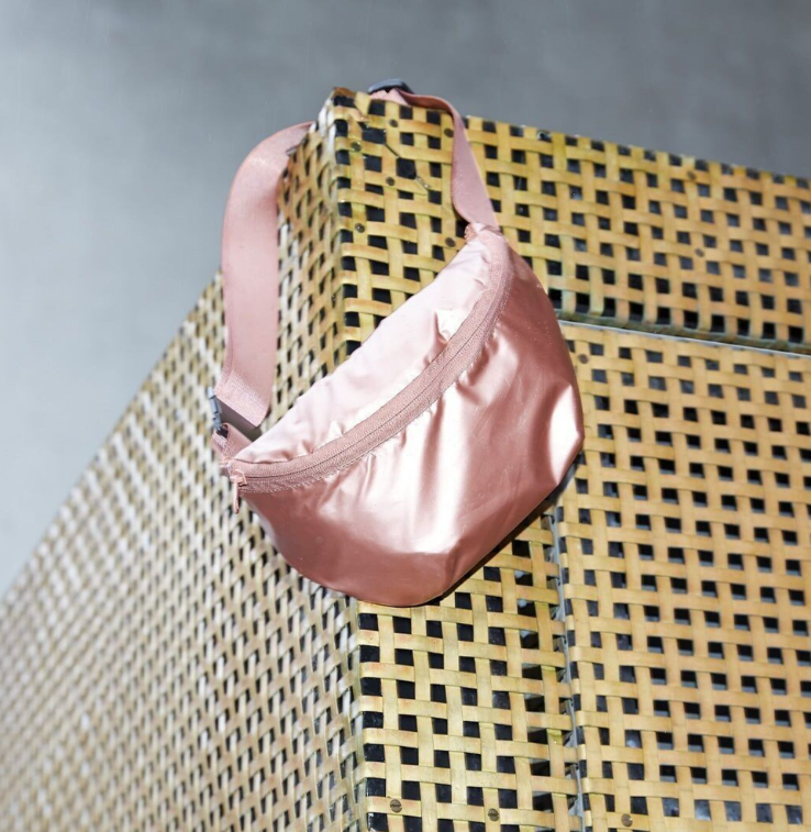 Sac banane recyclé Loqi rose poudré