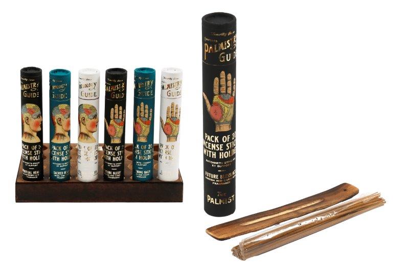 Set de 20 encens avec support phrénologie cabinet de curiosités