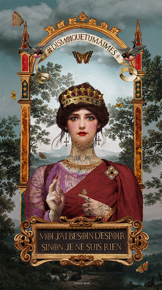 Grande tenture Voglio Bene 250 Espoir en velour