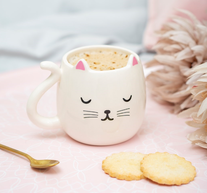 Tasse / Mug chat mignon blanc kawaii