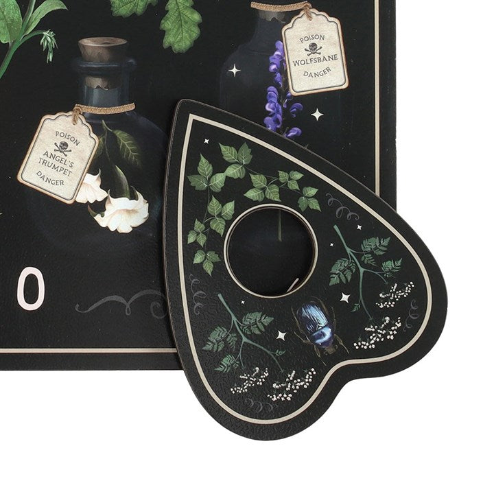 Planche de ouija crane avec serpent et fleurs gothic witchy