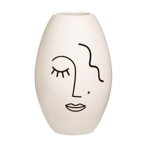 Vase visage abstrait simple