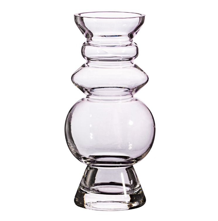 Vase en verre Selina transparent