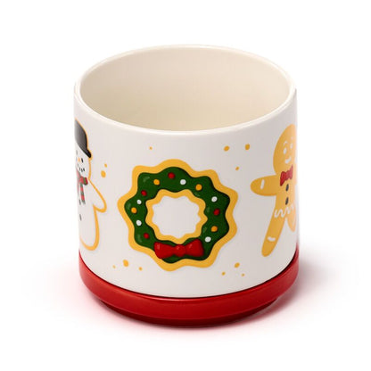 Ensemble Mug Porcelaine & Dessous de VerrePain d'épice Noël