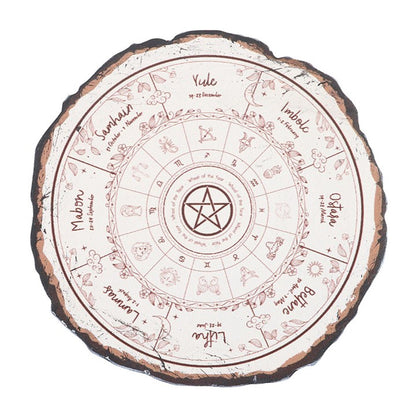 Lot de 4 sous verres imitaion bois spirituel roue russe