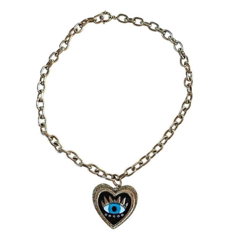 Collier enigma oeil de protection