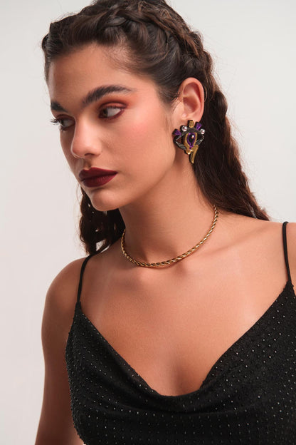 Boucles d'oreilles Oeil Sacré mystiques en plexiglas