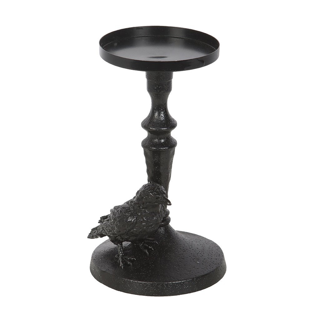 Bougeoir raven mystic corbeau noir gothic