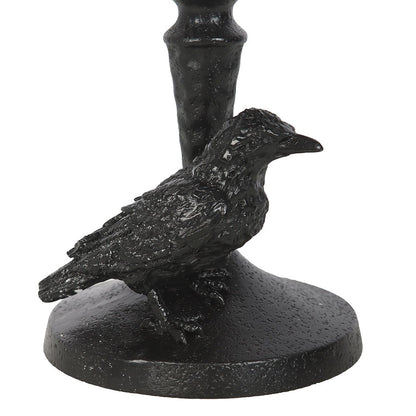 Bougeoir raven mystic corbeau noir gothic