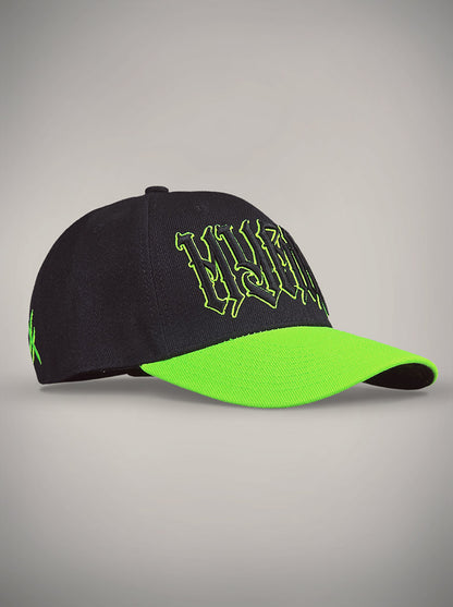 Casquette TOXIC vert fluo skull skate goth métal